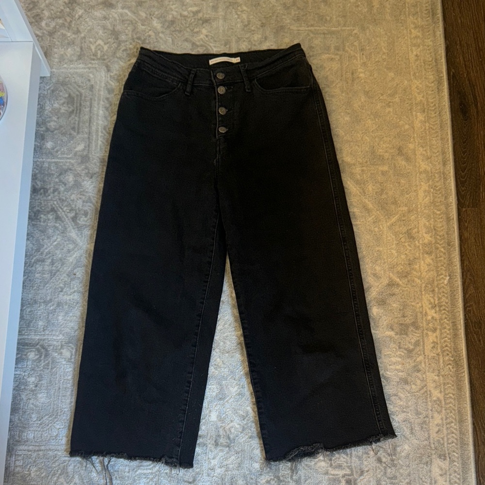 Levi Black Wide-Leg Women Jeans